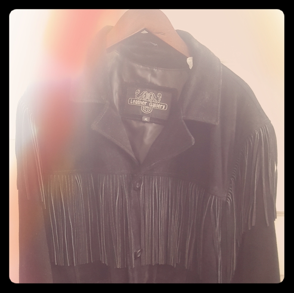 Leather Gallery Fringed Jacket